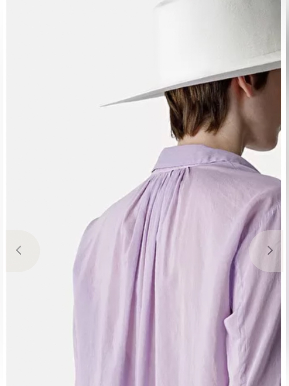 Forte Forte front panel shirt lilac Lavender Ruffle Blouse top $445 sz II 6 - Picture 4 of 14